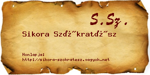Sikora Szókratész névjegykártya